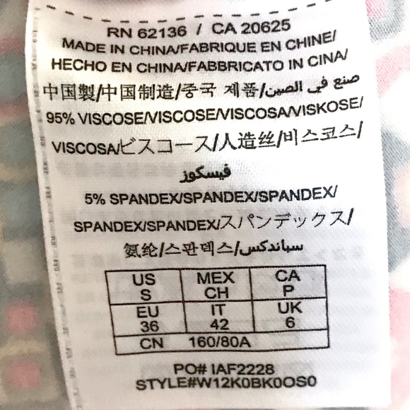 Guess Ruffle Halter Dress Multi Color Modern Print - Picture 5 of 6